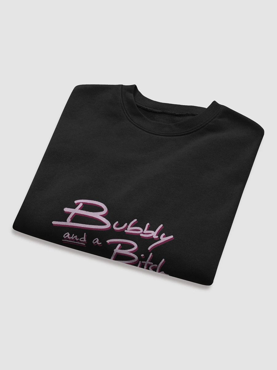 Bubbly and a B*tch (pink shadow design) women's fleece crop sweatshirt product image (8)