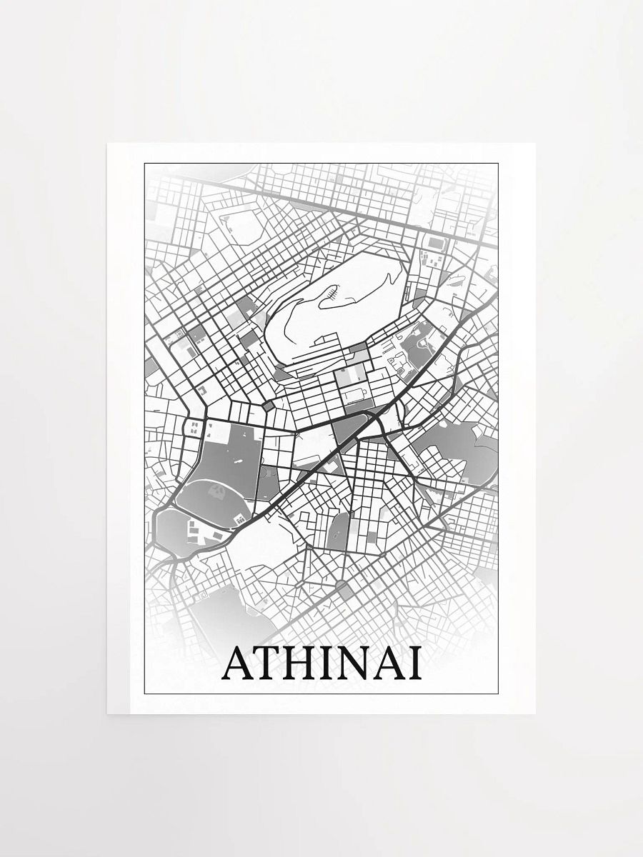 Athinai, Hellas, city map print product image (1)