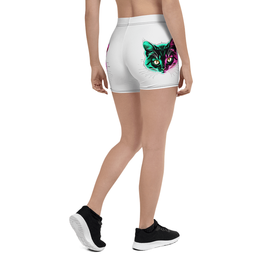 Psychedelic Cat Heads All-Over Print Shorts product image (2)