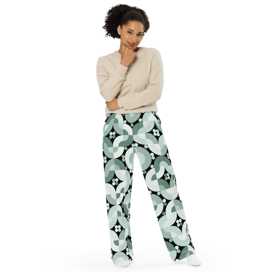 BUIII Retro Harmony: Mint Oasis Wide-Leg Pants product image (9)