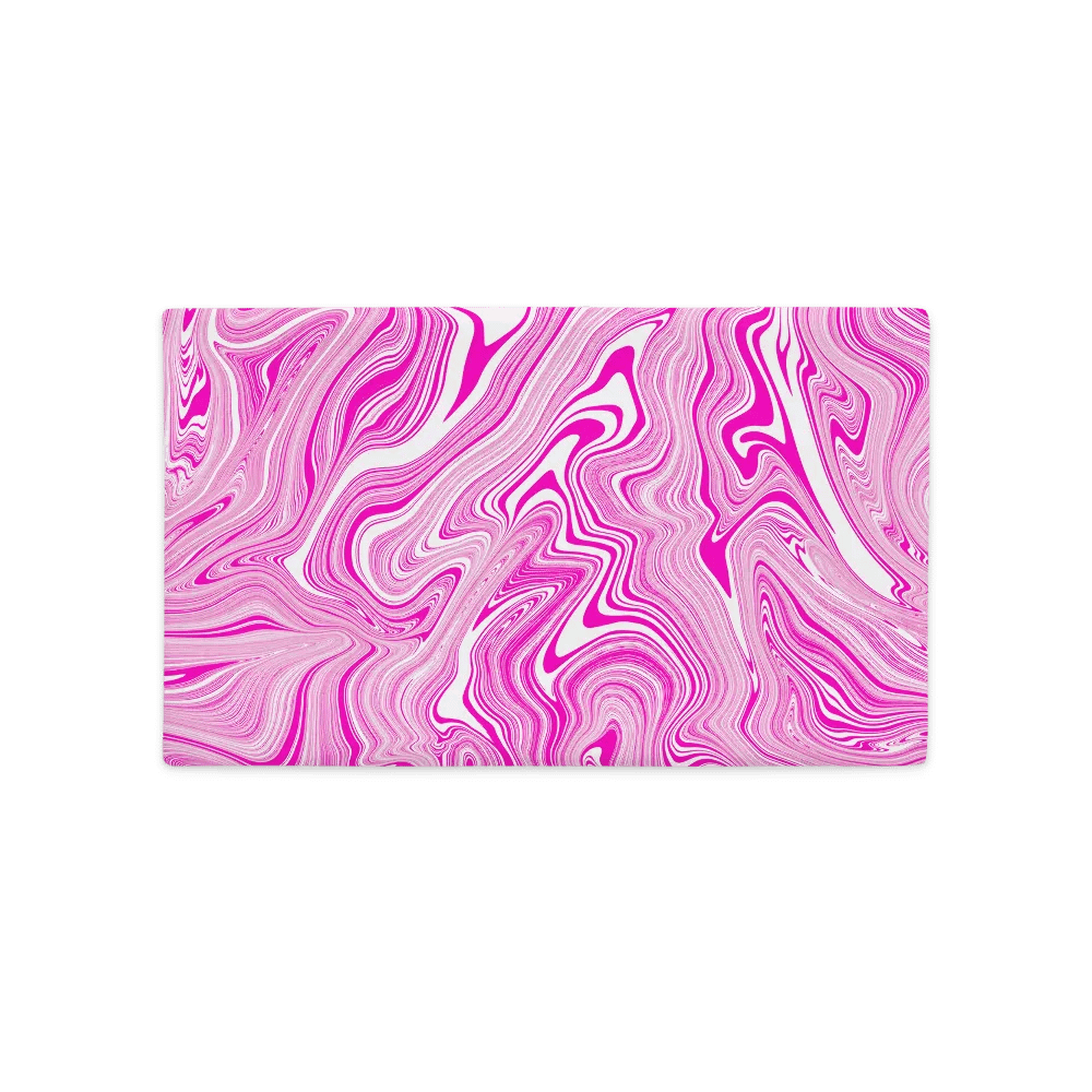 Premium Pillow Case - Pink and White Liquid Swirls product image (5)
