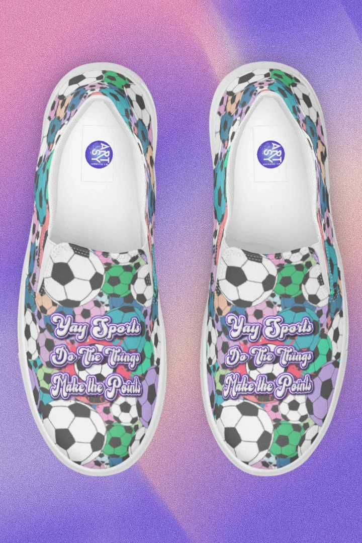 Yay Sports Soccer Football All Over Print Slip On Shoes product image (1)