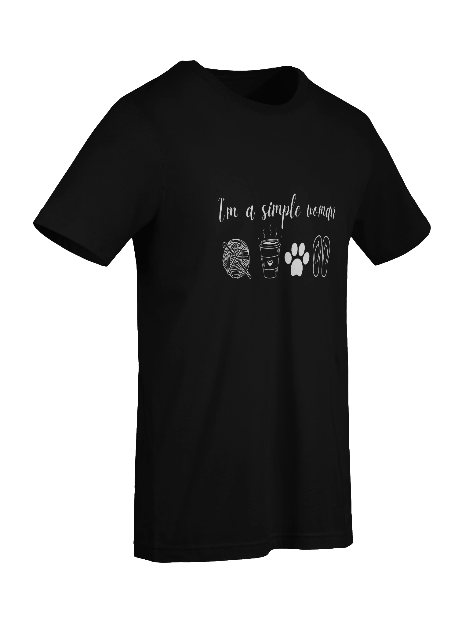 Ladies I'm a simple woman crochet t-shirt product image (84)
