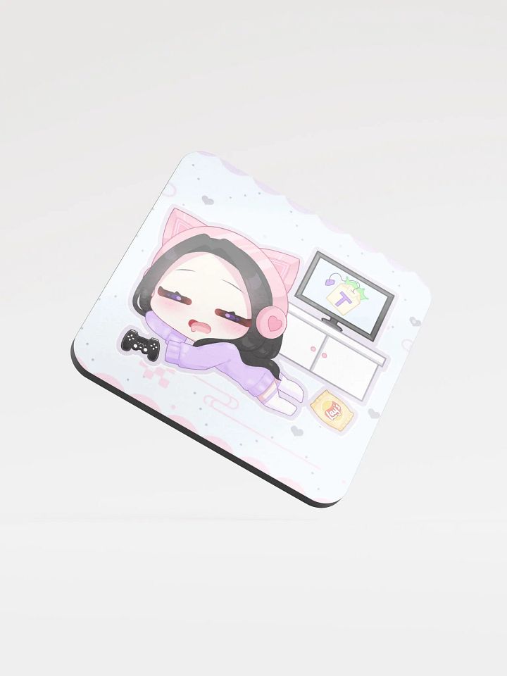 'Lazy Gamer' Chibi Coaster product image (1)