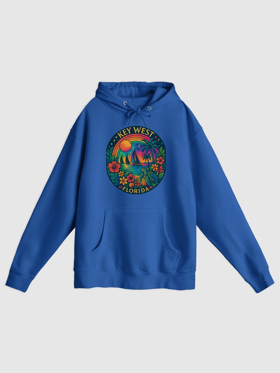 Key West Tropical Conch Republic Hoodie with Ocean Scene product image (3)