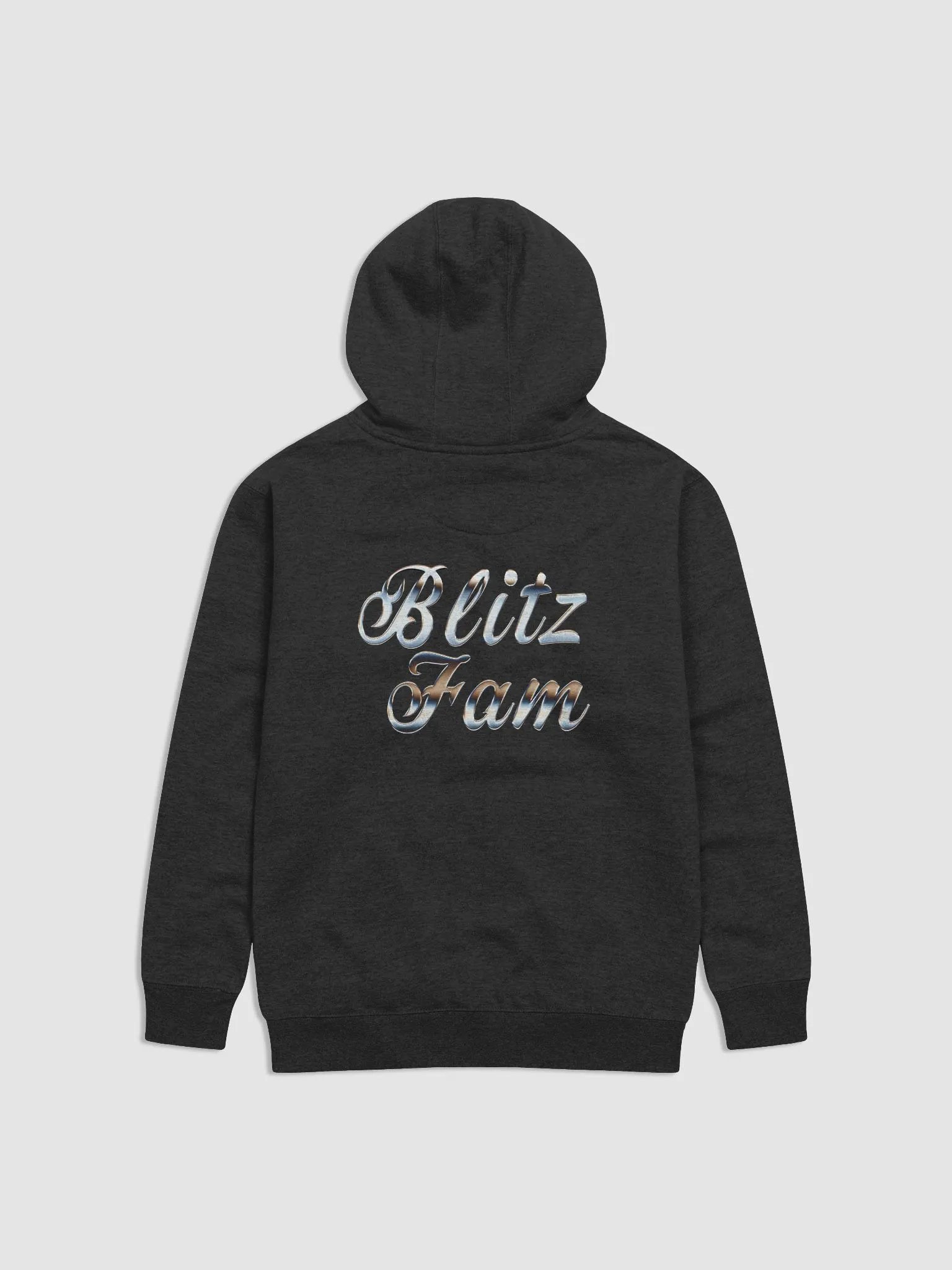 Black hoody Silver left and back logo product image (2)