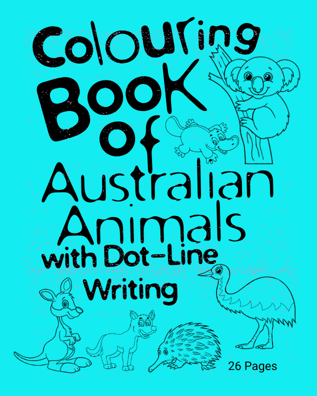 Australian Animals Colouring book with Writing practice product image (1)