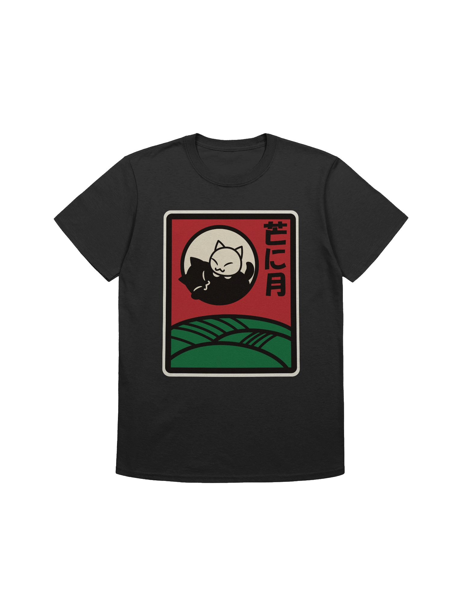August Hanafuda Cat - Unisex Adult Super Soft Lightweight T-shirt product image (2)