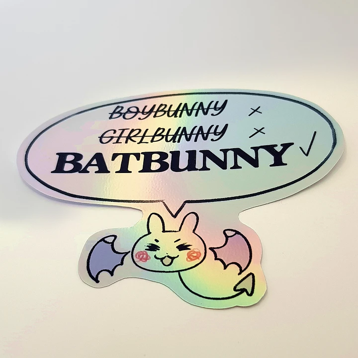 Gender Bunny Batbunny Sticker product image (1)