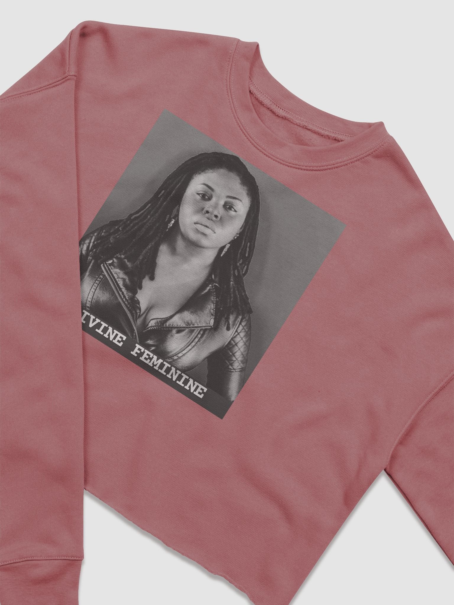 Diving Feminine Crop Top Sweatshirt Muave product image (3)