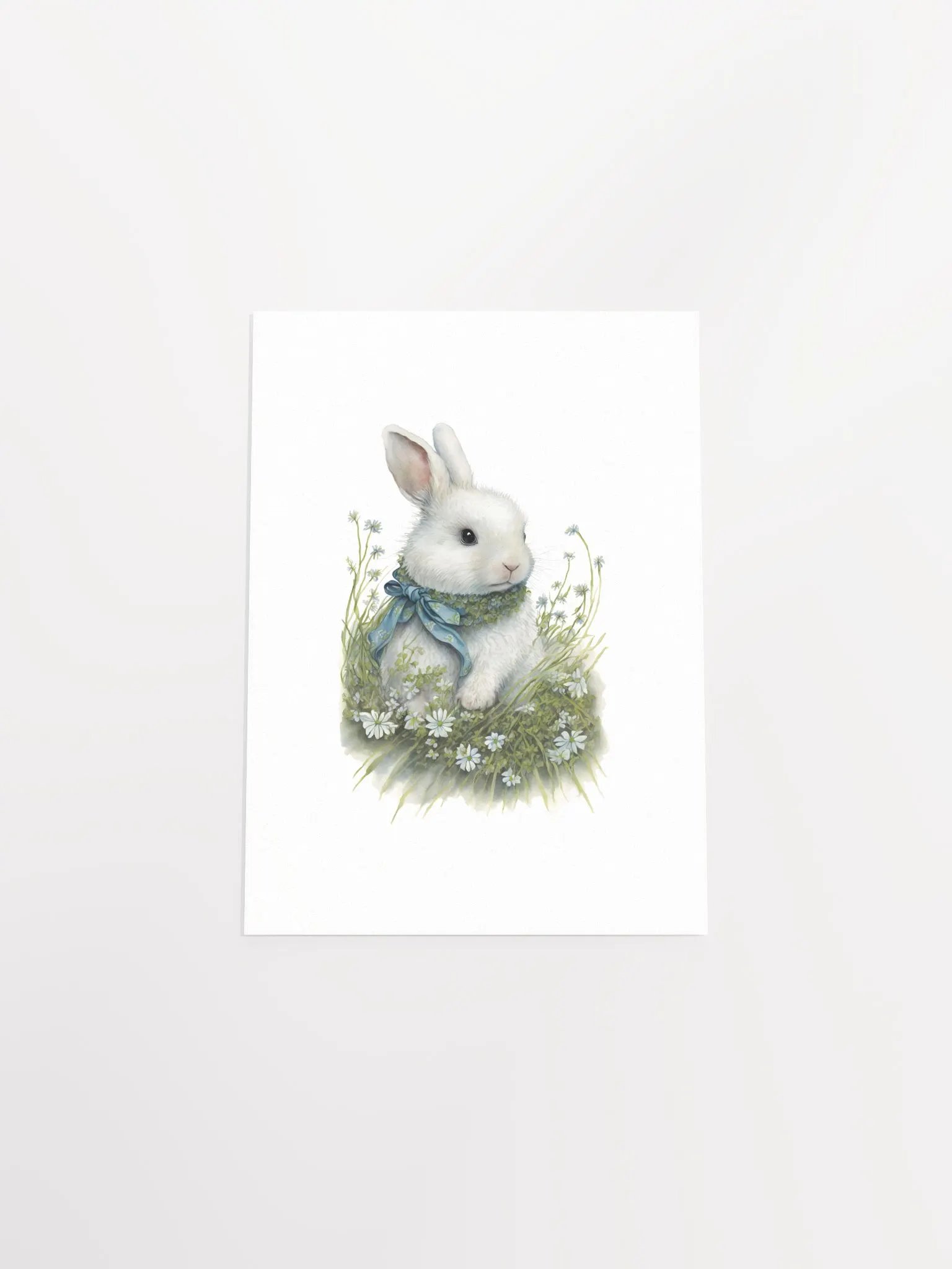 Watercolor Woodland Bunny Print 2 product image (5)