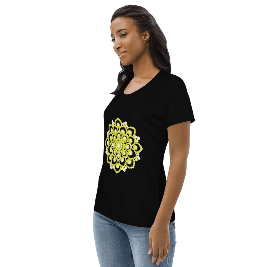 Yellow Flower Mandala Eco T-Shirt product image (5)