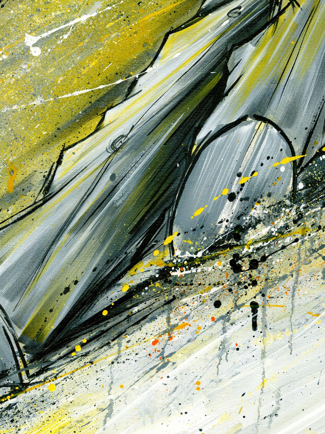 Raw Skiing (Yellow) - Original Painting product image (4)