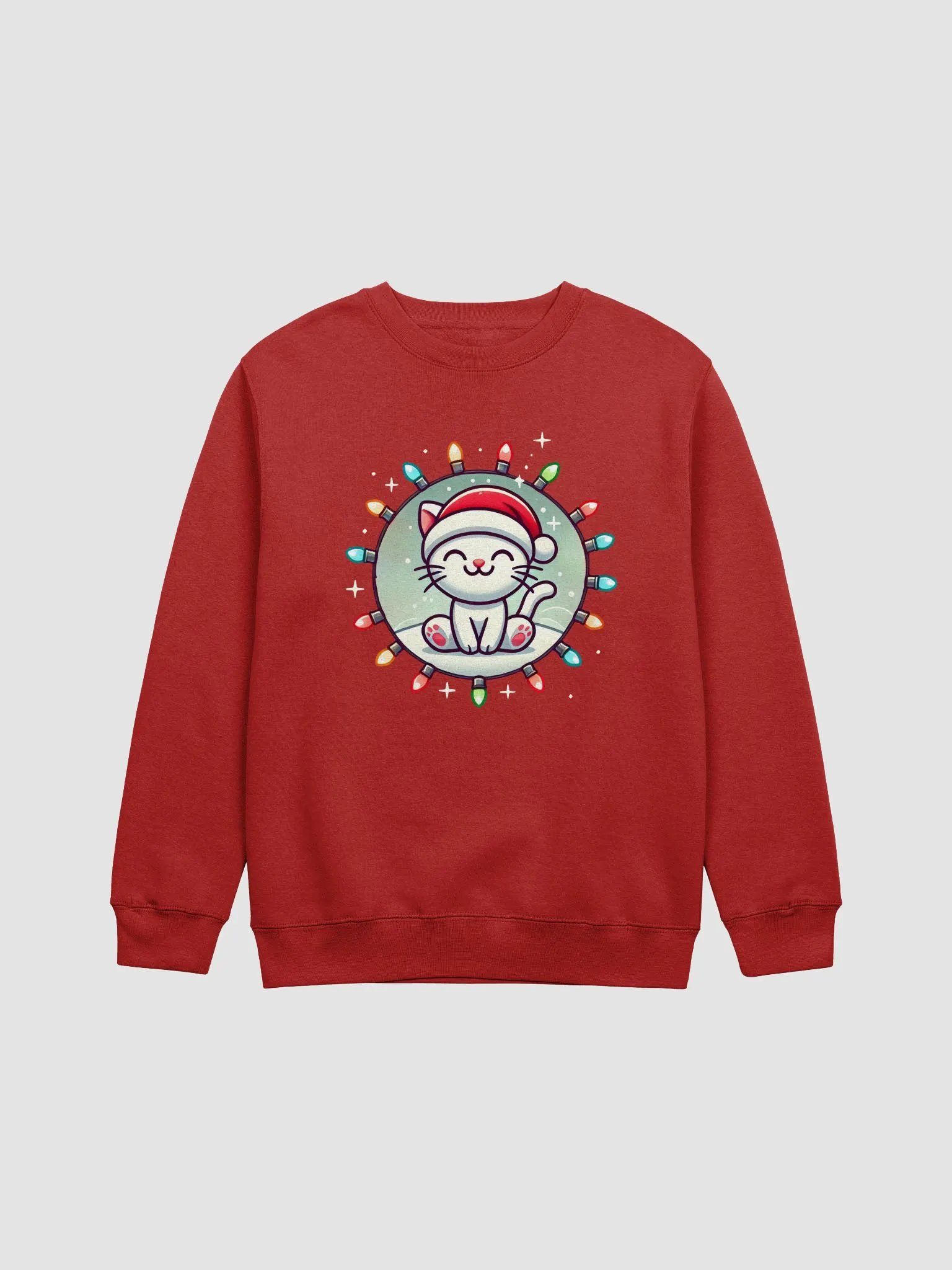 Merry Catmas Lights Sweatshirt product image (2)