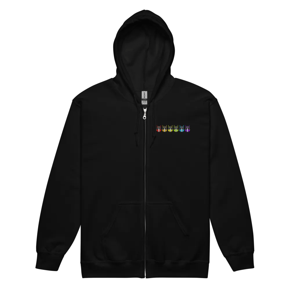 Rainbow Puppers - Unisex Zip Hoodie product image (2)