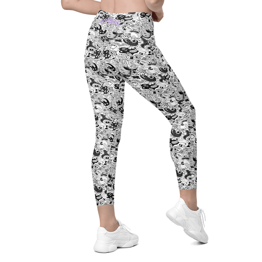 Monster repeat pattern leggings product image (9)