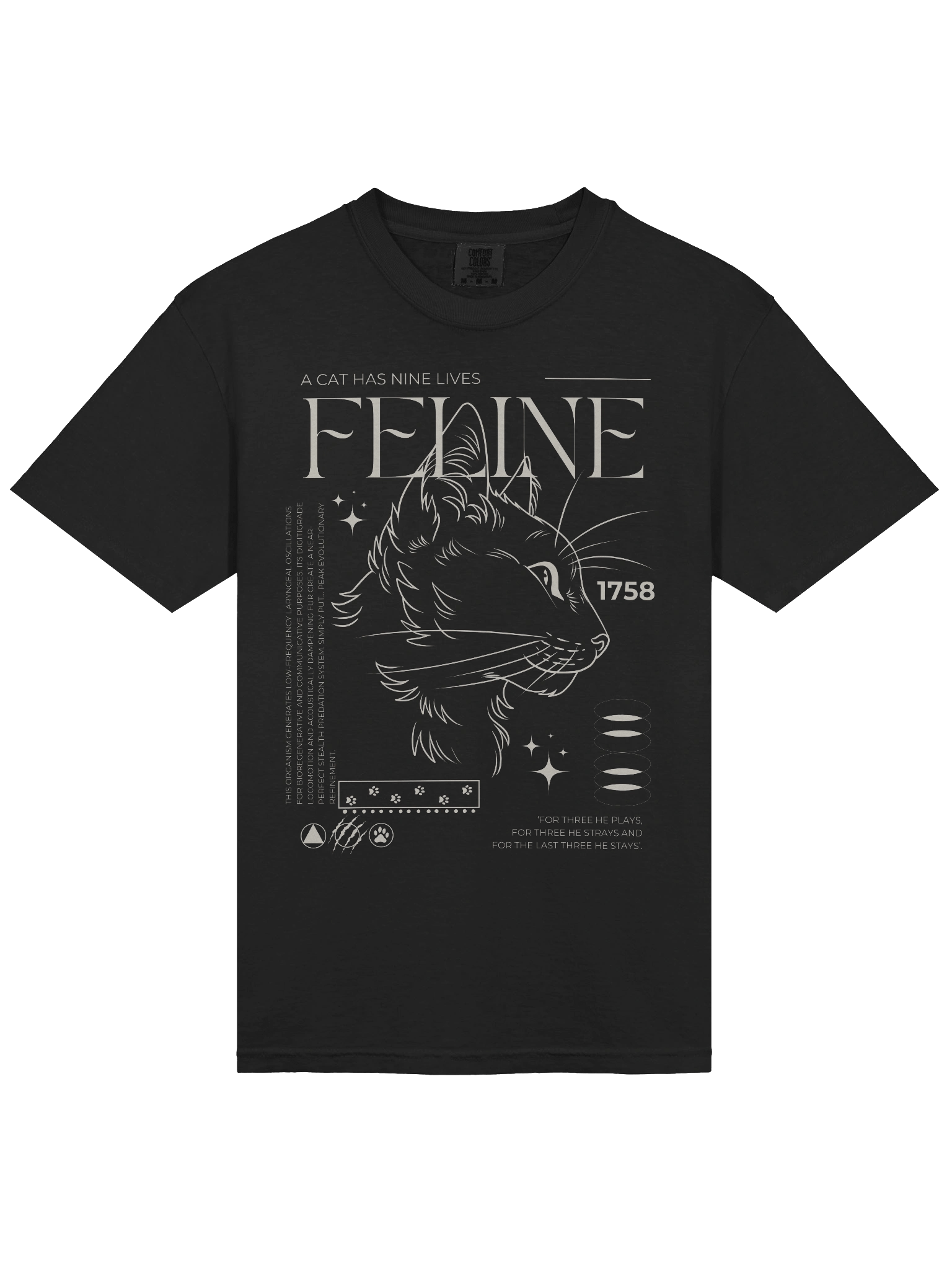 Feline Design Comfort Colors 100% Cotton Shirt product image (2)
