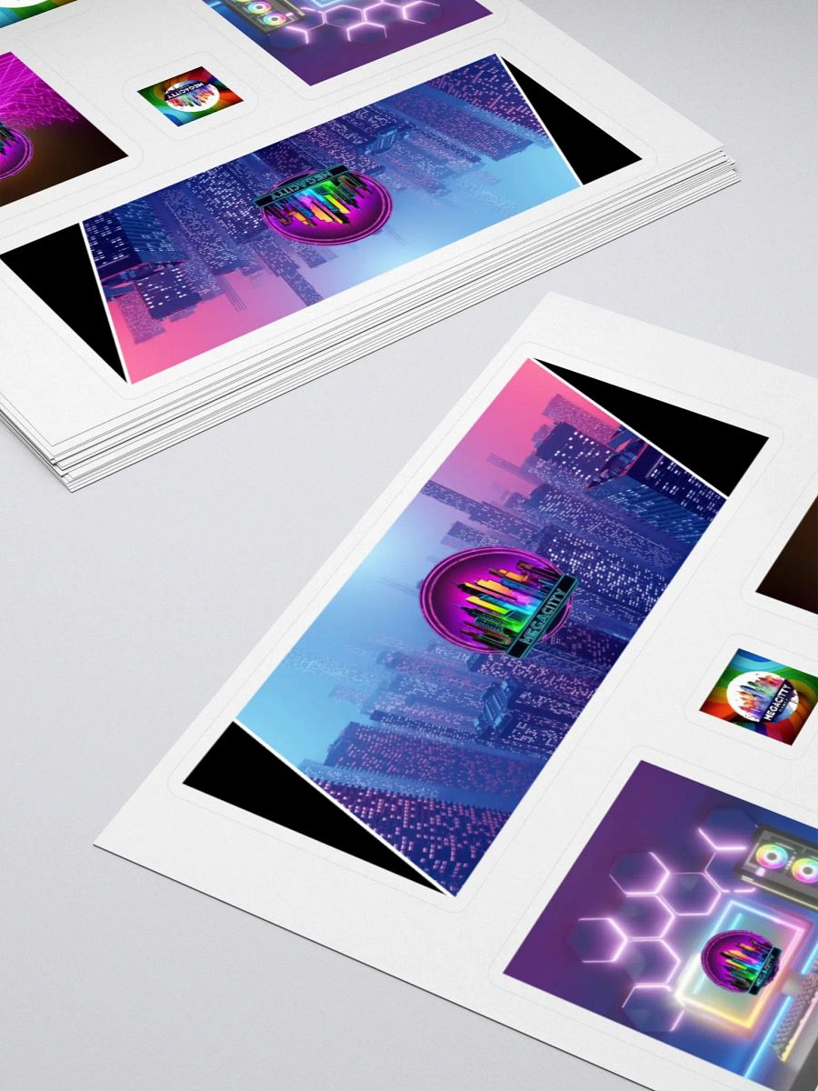 Neon + Pride MegacityGamer Kiss Cut Stickers product image (4)