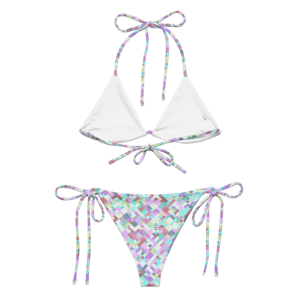 Colorful Mosaic Pattern Design String Bikini - v5 product image (5)