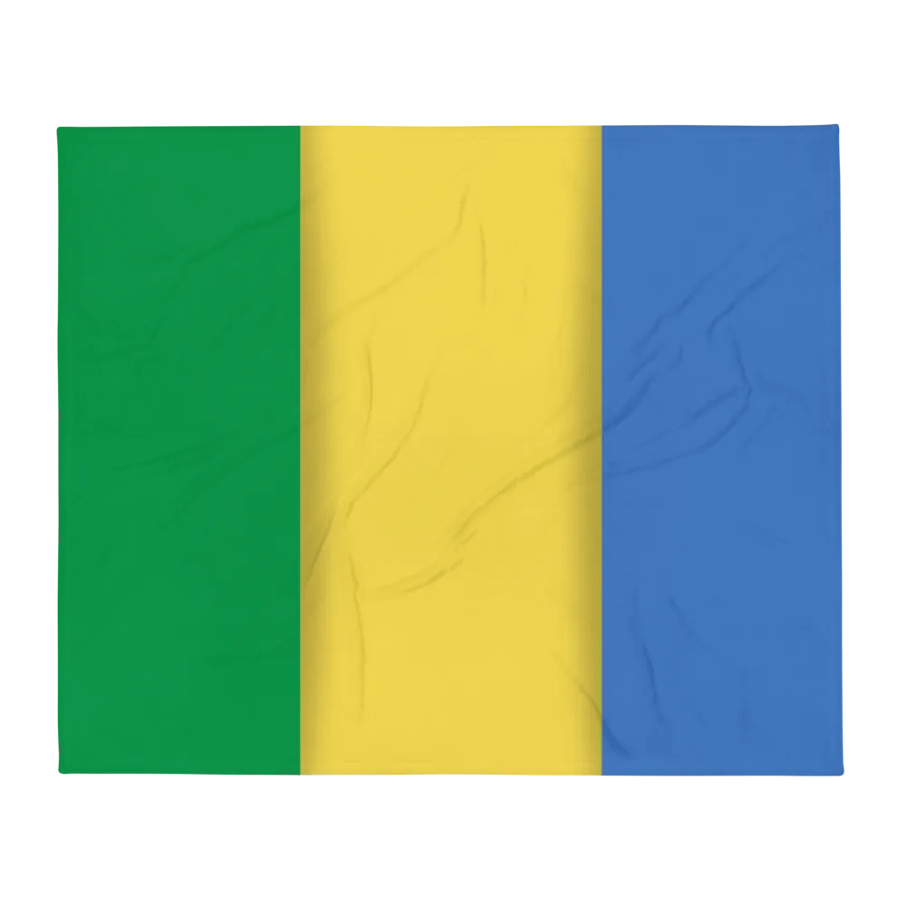 Green Yellow Blue Flag Colored Throw Blanket product image (2)