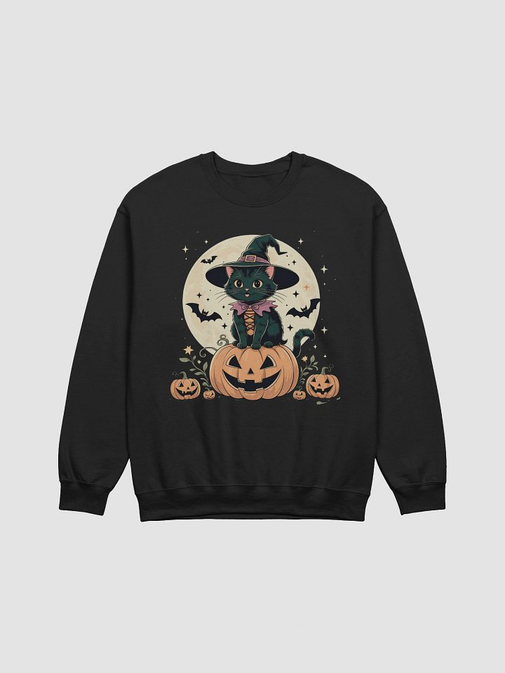 Witchy Cat Halloween Crewneck Sweatshirt product image (2)