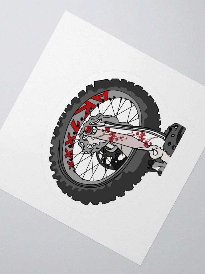 AK-1XXX Dirt bike rear wheel Kiss-cut sticker product image (2)