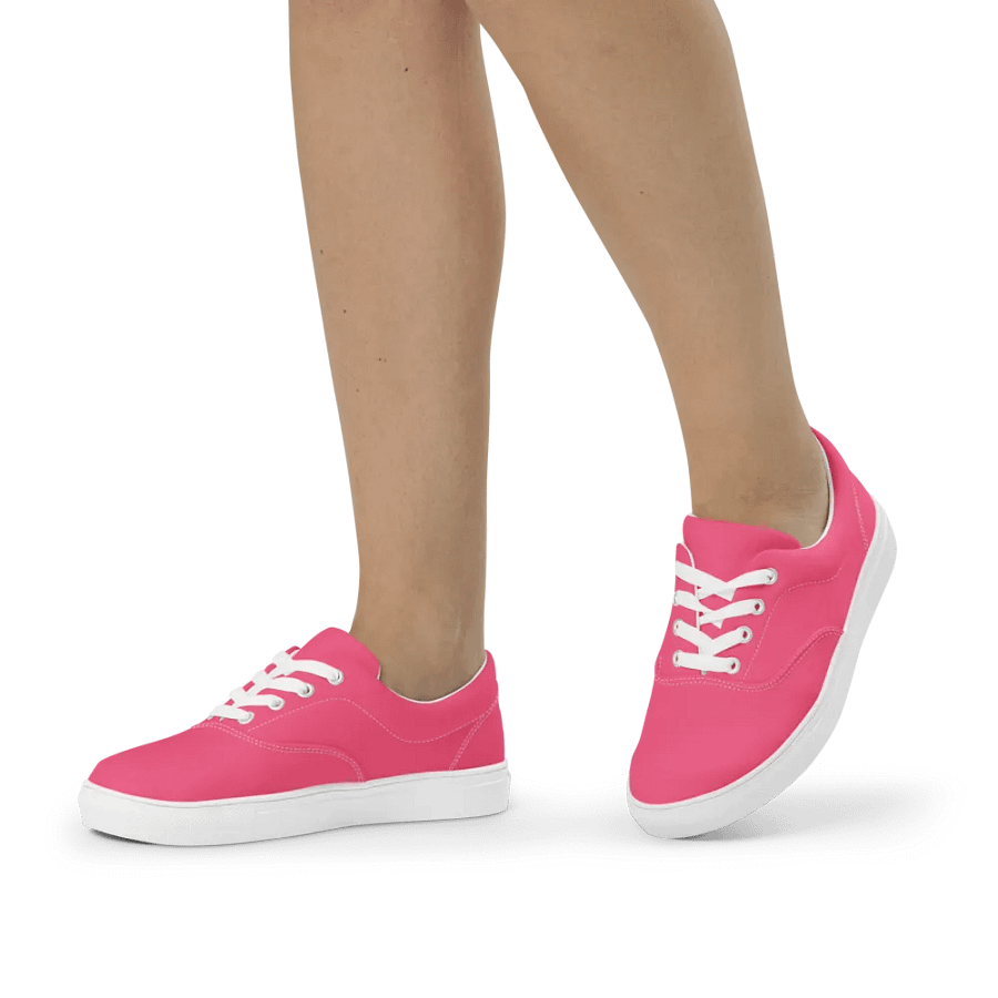 Muse Coquette Lace-Up Canvas Shoes (Raspberry juice) product image (9)