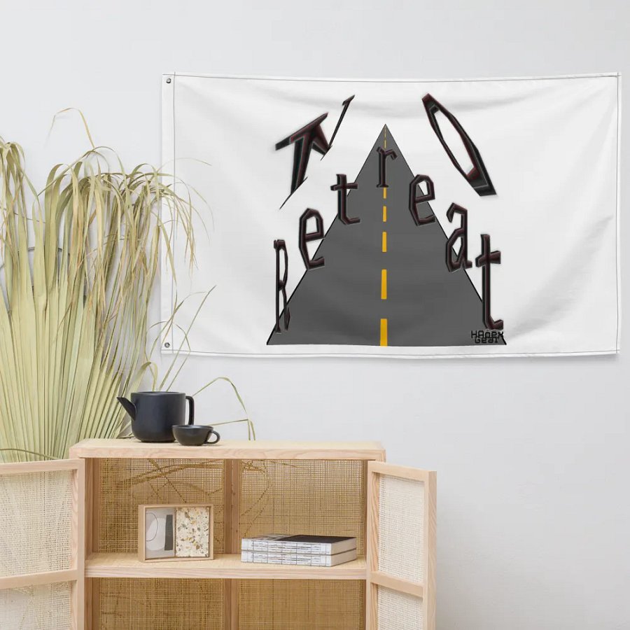 No Retreat - White - Flag product image (7)