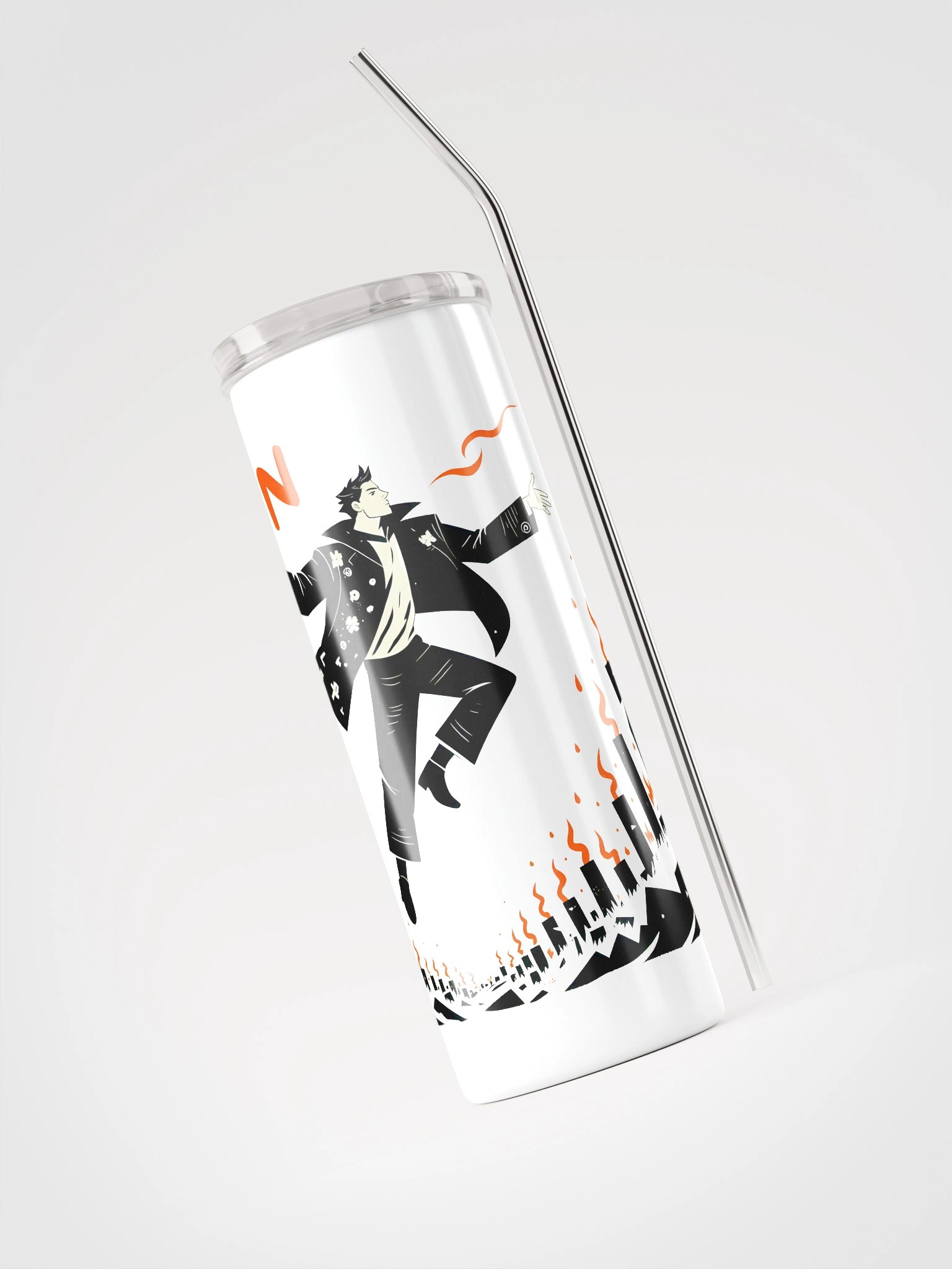 I Win Flame Art Print – Bold Triumphant Steel Tumbler product image (3)