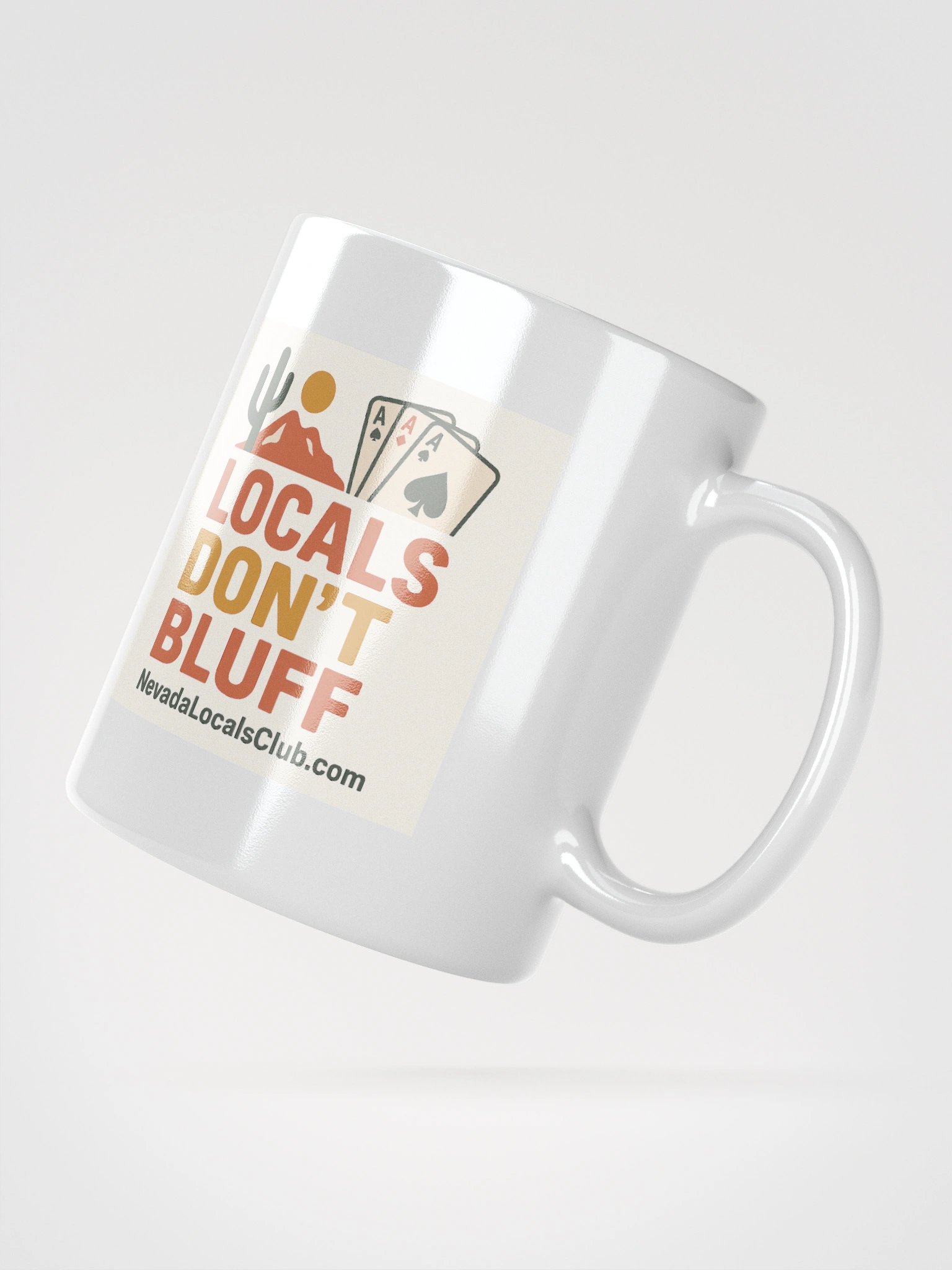 White "Locals Don't Bluff" Mug product image (7)