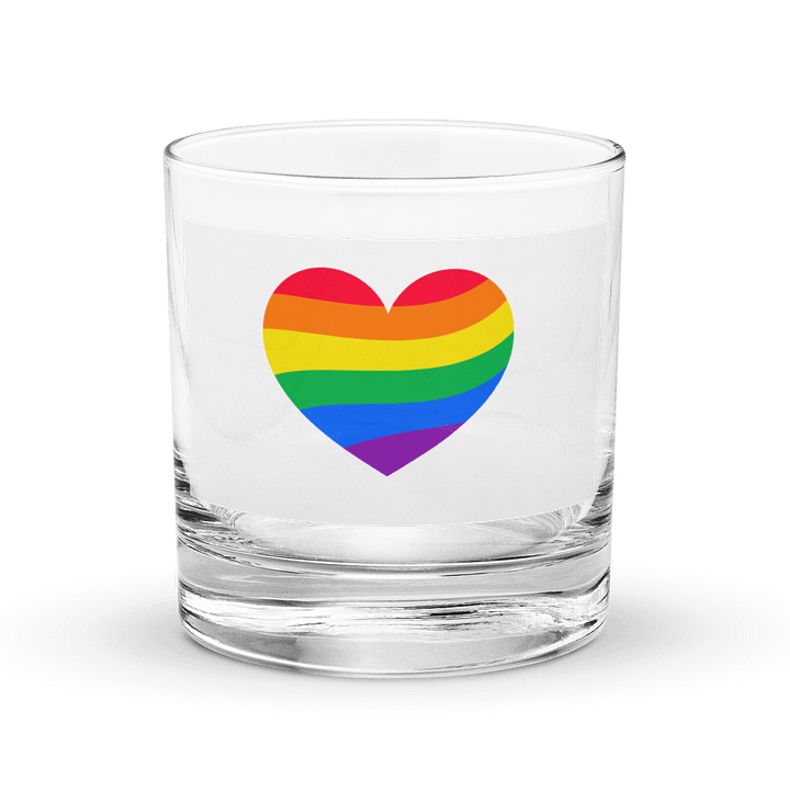 Rainbow Heart Rocks Glass product image (1)