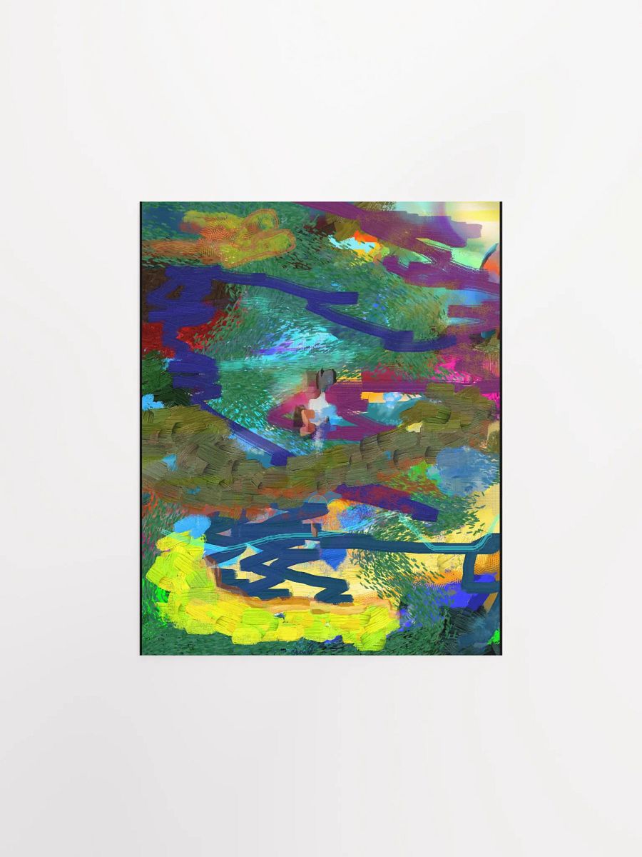 Garden & Ponds Artwork | Vibrant Abstract Expressionism Poster product image (1)