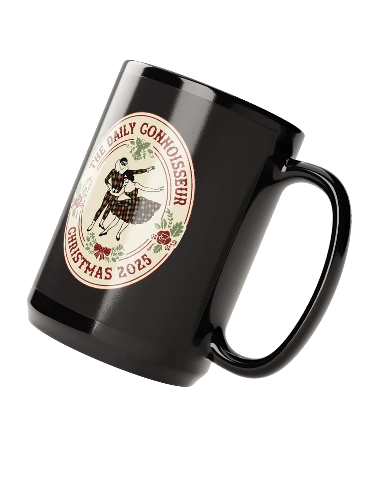 Harlequin Christmas Emblem 15 oz. Mug - Black product image (2)