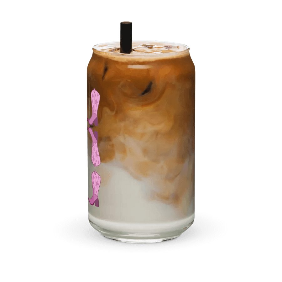 Pretty In Pink Boots Glass Cup product image (42)