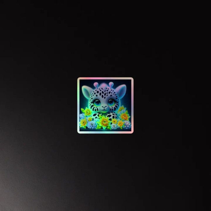 Whimsical Giraffe Holographic Sticker product image (4)