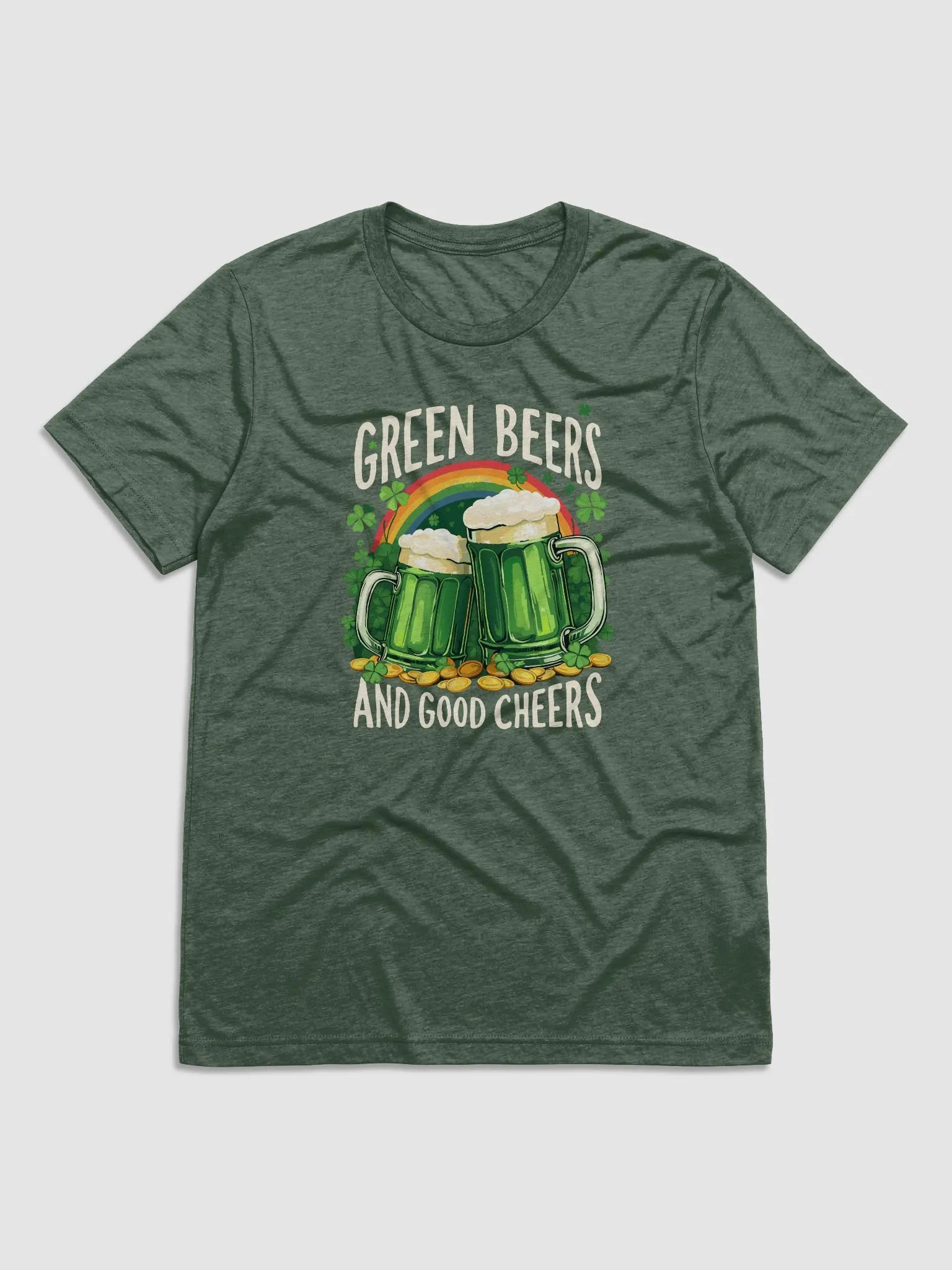 Green Beers and Good Cheers St. Patrick’s Day Fun Irish Celebration Tri-blend Tee product image (3)