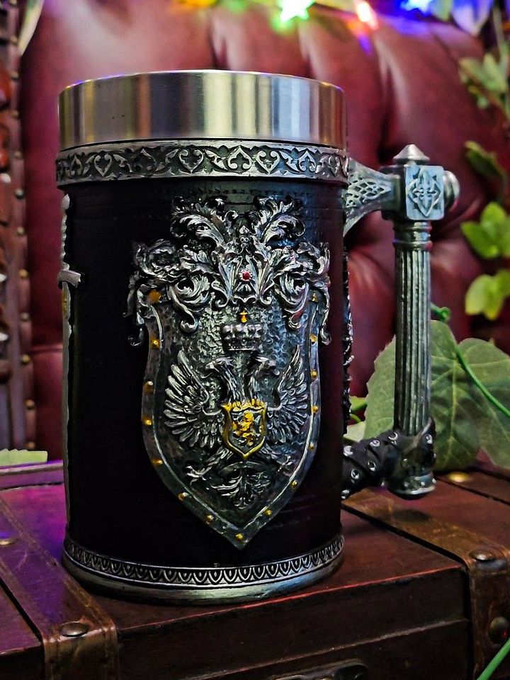 The Armored Kingdom Double-Headed Eagle Crest Sword Mug product image (1)