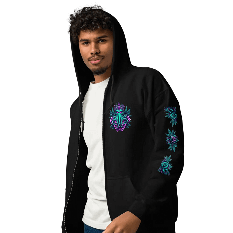 Cthulhu Royalty Hoodie V.1 Zip-Up (Lots of Colors!) (Up to 5xl!) product image (5)