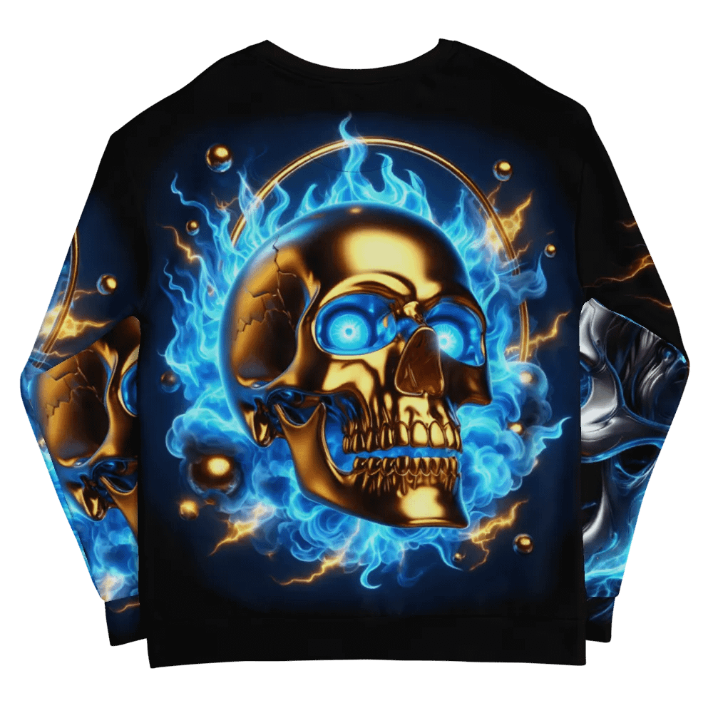 Futuristic Skull Glow - Unisex Sweatshirt #16 product image (12)