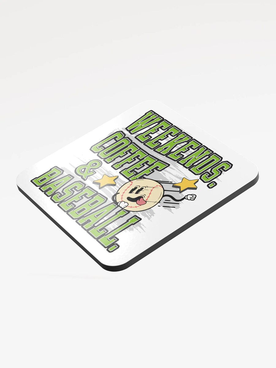 Weekends Coffee And Baseball Vibes Cork Coaster product image (4)