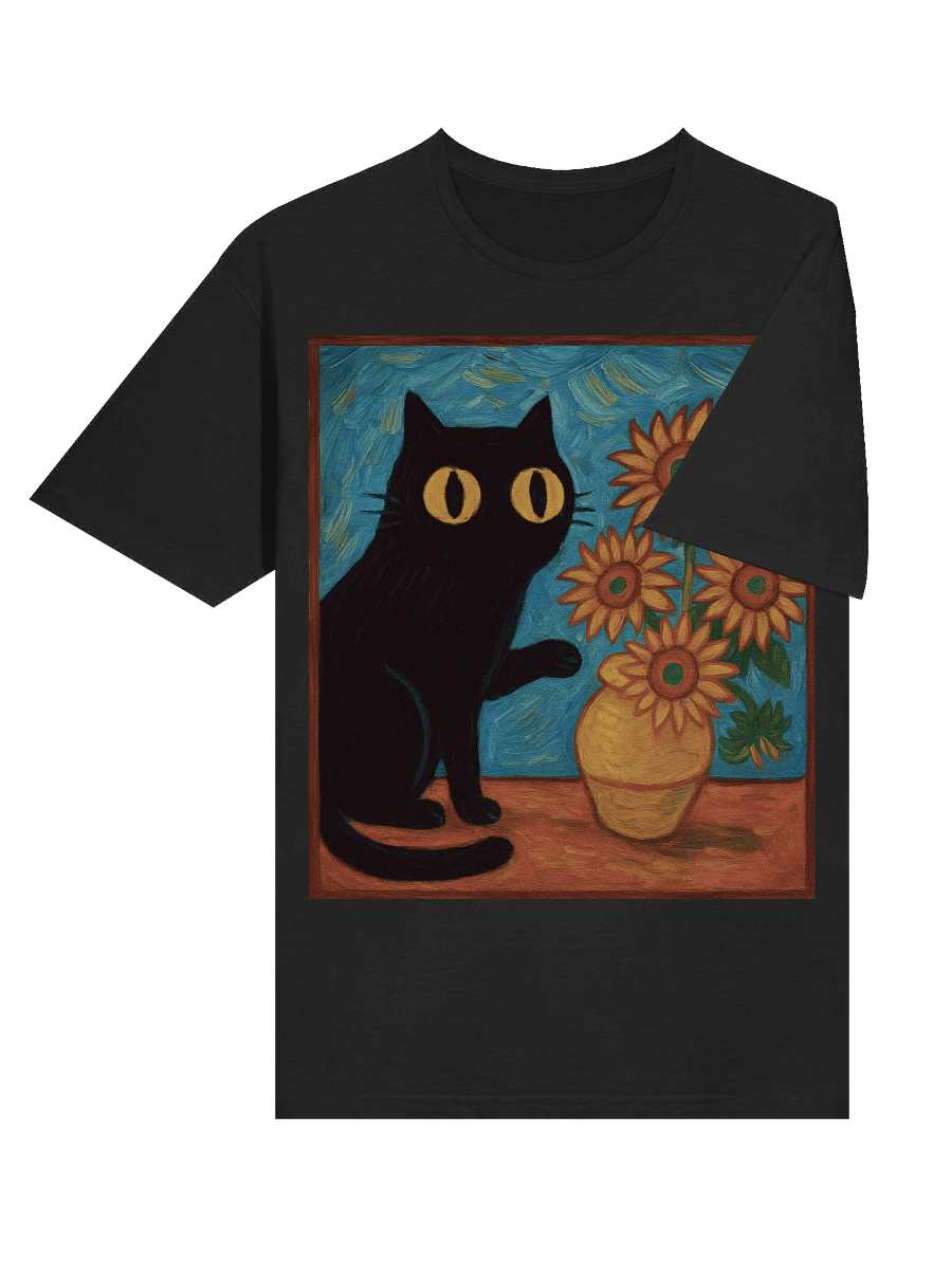 Sunflower Cat Van Gogh T-Shirt product image (31)