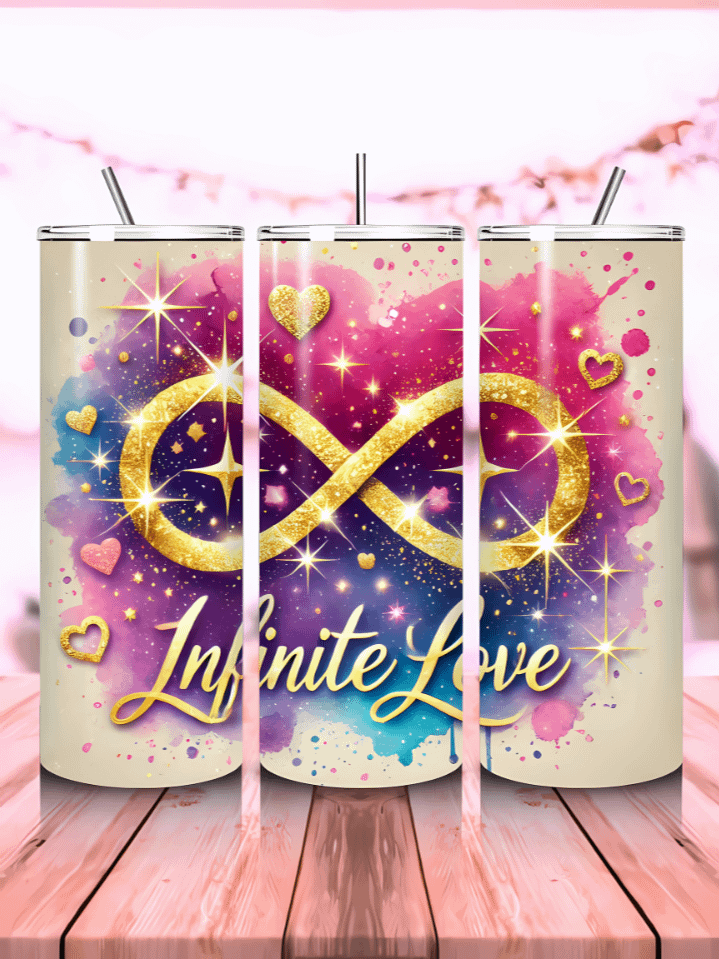 Infinite Love Valentine 20oz Skinny Tumbler Wrap PNG – Heart-Themed Valentine’s Day Design – Instant Digital Download – 300 DPI product image (1)
