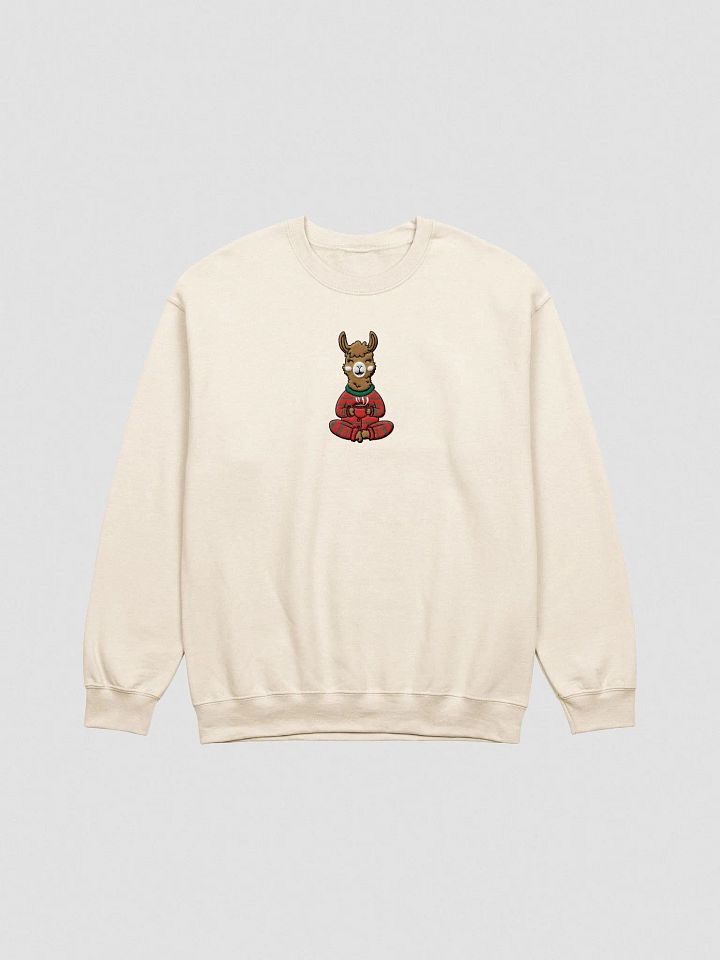 Happy Llama Sweatshirt | Embroidered Edition product image (1)