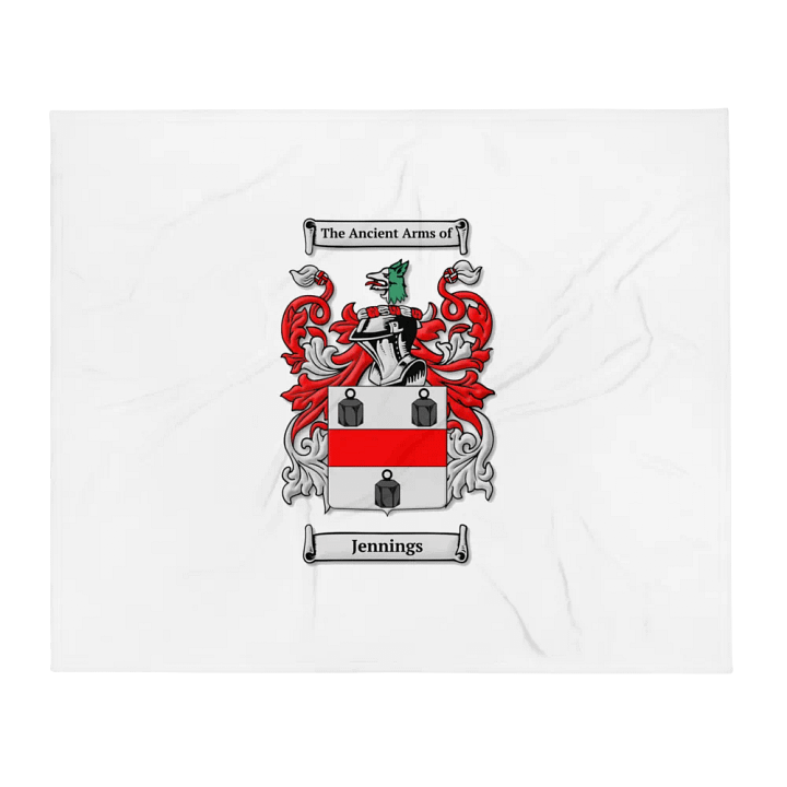 Jennings Family Crest - Throw Blanket product image (1)