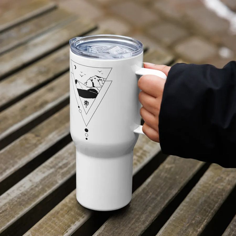 Travel tumbler with handle for a mountain hiker product image (4)