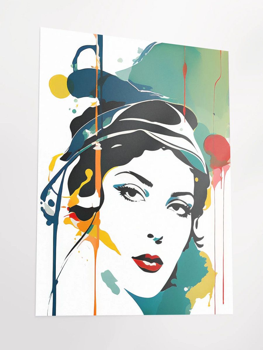 Abstract Flapper Girl - Vintage Style Poster - Medium Size 18x24 Inches product image (3)