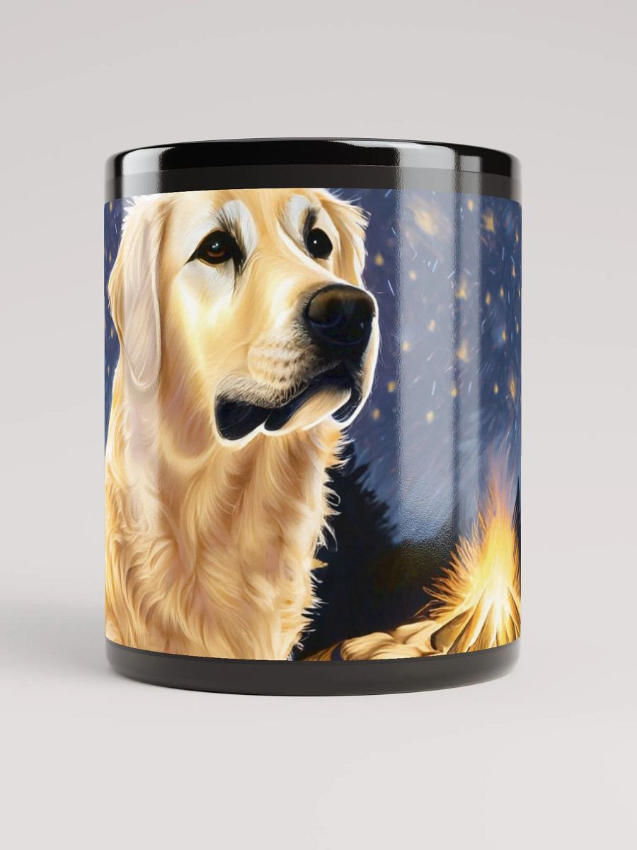 Campfire Companion: Black Glossy Mug for Dog Lovers and Outdoor Enthusiasts product image (1)