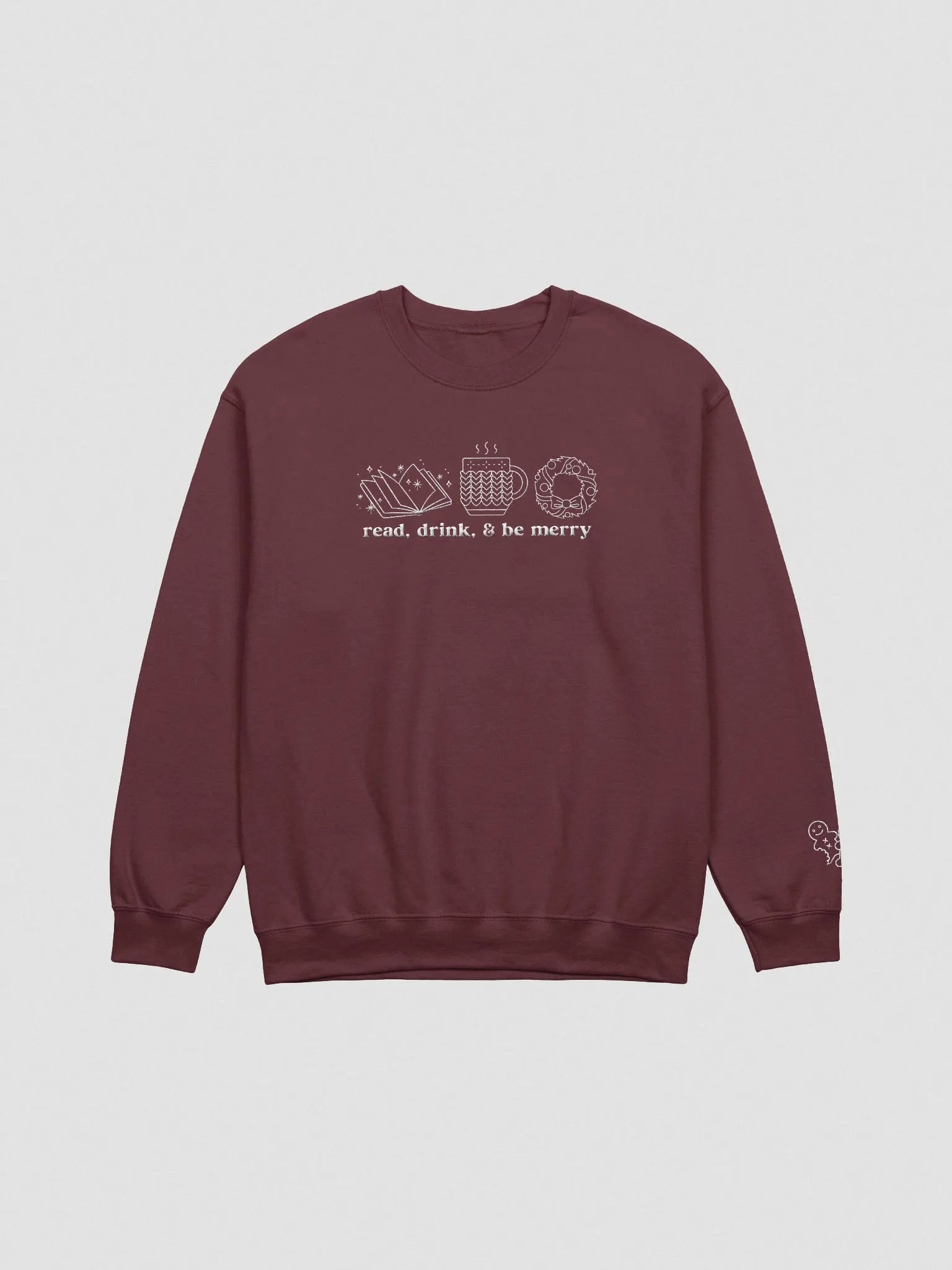Read, Drink, & Be Merry Embroidered Sweatshirt product image (4)