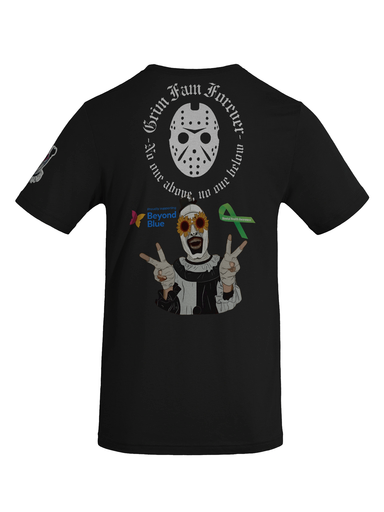 GRIM FAM - ART THE CLOWN — “PEACE, LOVE & CHAOS” EDITION - SHIRT #2 Avail in ALL colors product image (11)