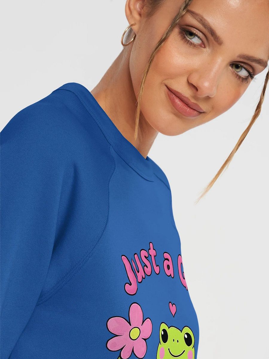 Just a Girl Who Loves Frogs Raglan Sweatshirt Bella+Canvas (Adult Unisex) product image (7)